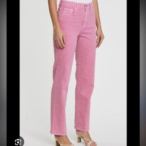 PISTOLA pink washed high rise jeans
